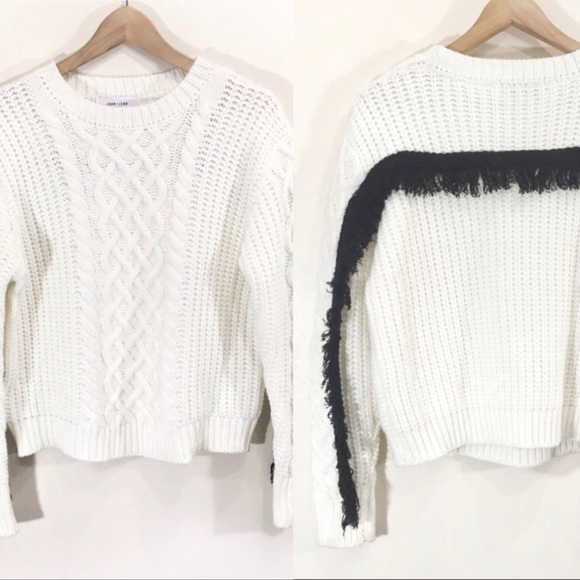 John + Jenn Sweaters - John + Jenn Fringe Tassle Chunky Sweater NWT Small